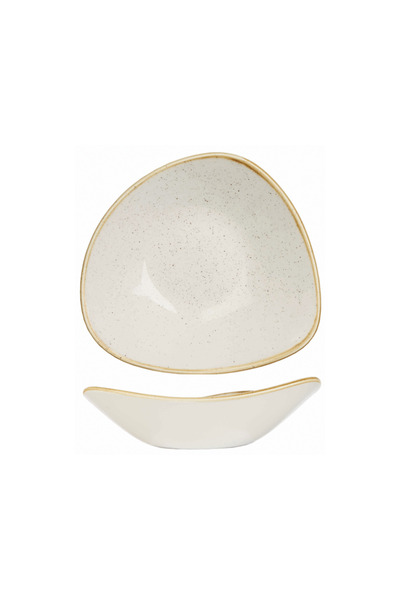 CHURCHILL Stonecast Barley White Lotus Triangle Bowl – 18.5cm