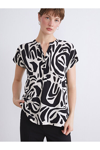 LC Waikiki Блуза Peak New Season с остър яка от ленен микс