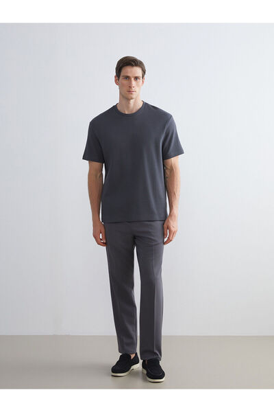 LC Waikiki Anthracite Crew Neck Men's T-Shirt