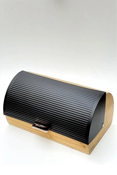 AROW Ahşap Ekmek Saklama Dolabı Metal Kapaklı