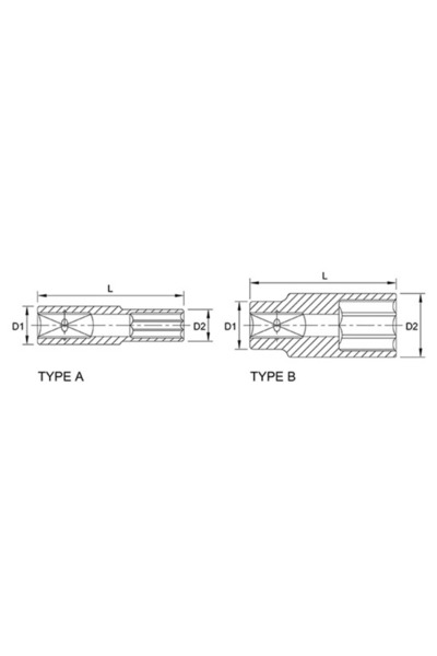 TOPTUL BAEE0809 TOPTUL socket wrench, 1/4 inch square drive, hexagonal profile, 9 mm spanner size, l