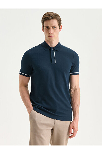 LC Waikiki SOUTHBLUELacivert Polo Yaka Pike Erkek Tişört