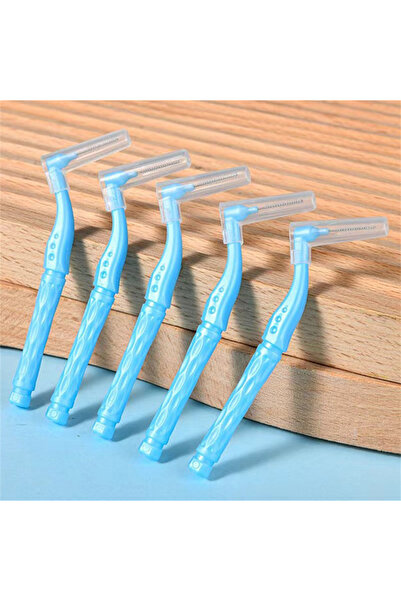 L&Wen 10 PCS L-Shaped Interdental Brushes, Dental Toothpick Floss for Braces (0.7mm）