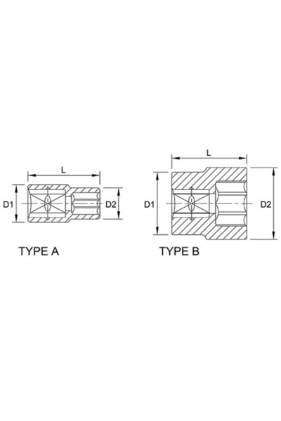 TOPTUL BAEA1621 socket wrench, hexagonal profile, 1/2 inch square drive, 21 mm opening, chrome