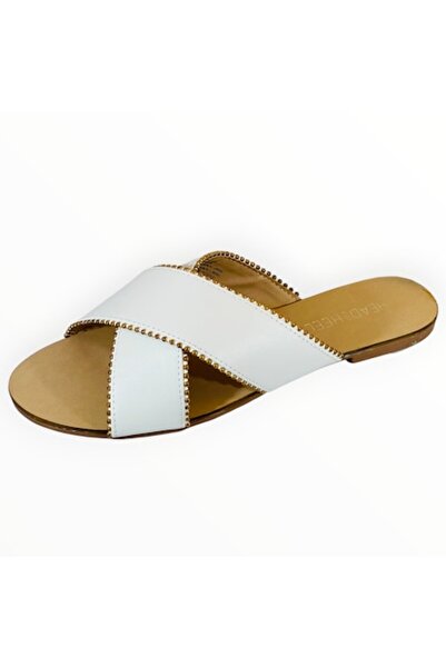 Dune London Papuci Dama cu Talpa Joasa Piele Ecologica Alba Bareta X Cross Marimea 39 EU