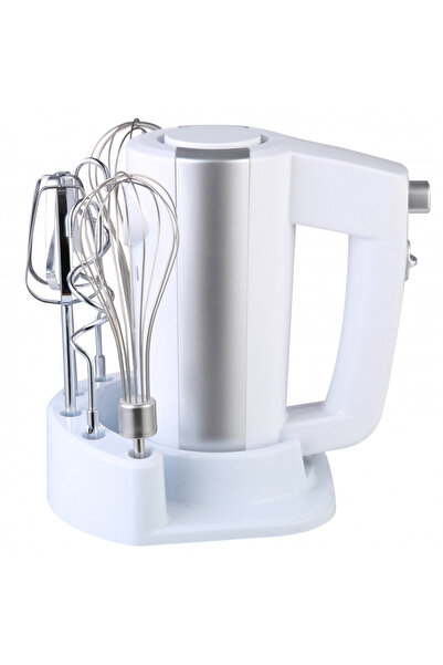 rosberg Mixer R51110KB, 300 W, 5 viteze + Turbo, Suport accesorii, Alb/argintiu