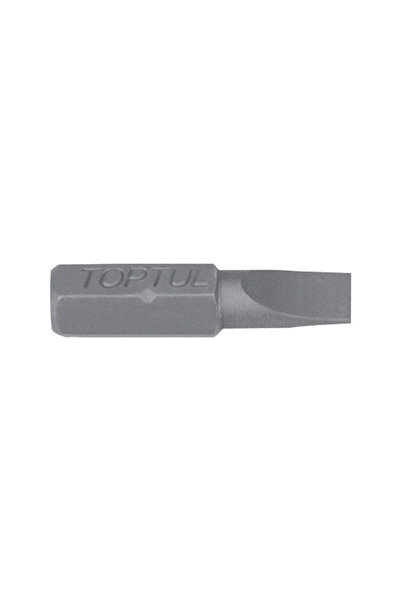 TOPTUL Screwdriver bit FSAA084E, 1/4 inch hex drive, straight profile 0.6x4.5 mm, long