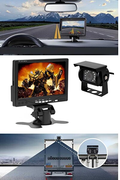 BLG ELEKTROİNK 7 Inç Otobüs Münibüs Kamyon Kamyonet 18 Led Monitör Kamera Ark...