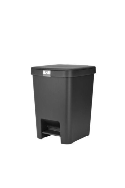 Brabantia StepUp Pedal Bin 1008482, 25 l, -friendly materials, Large opening, Dark grey
