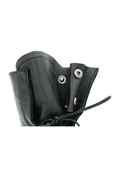 Tuna Hakiki Deri Kauçuk Taban Bağcıklı Kadın Bot - B263415