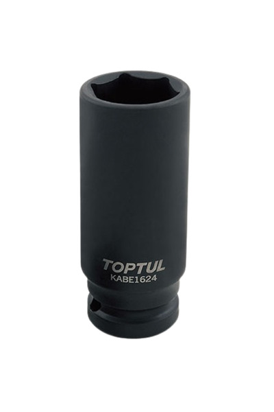 TOPTUL KABE1621 impact socket wrench, 1/2 inch square drive, hexagonal profile, wrench opening