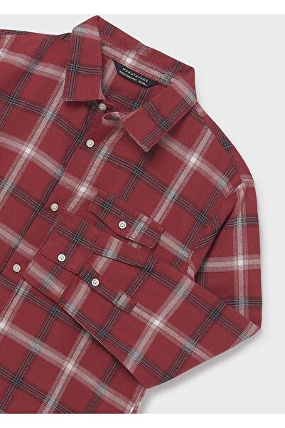 MAYORAL Erkek Çocuk Ekose Gömlek 10-14 Yaş Kırmızı