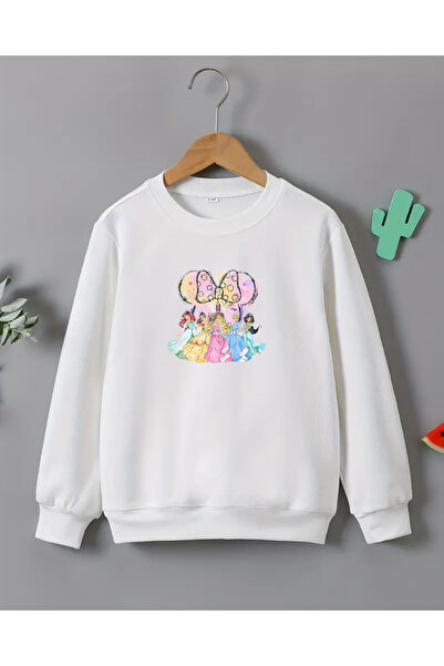 haha Girls' Princess Printed Long Sleeve T-Shirt