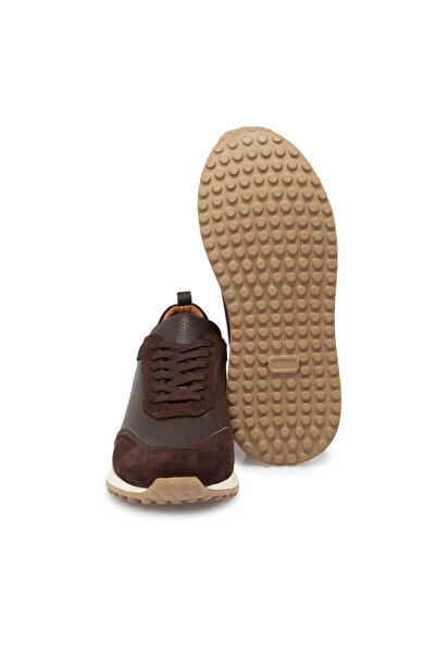 Tergan Kahve Hakiki Deri Erkek Sneaker - E24S1AY56959-W20