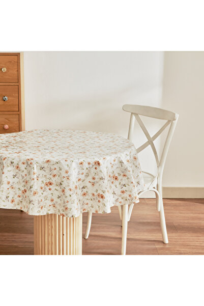 Karaca Home مفرش طاولة من مادة PVC مزين بالزهور من دورا باللون البرتقالي