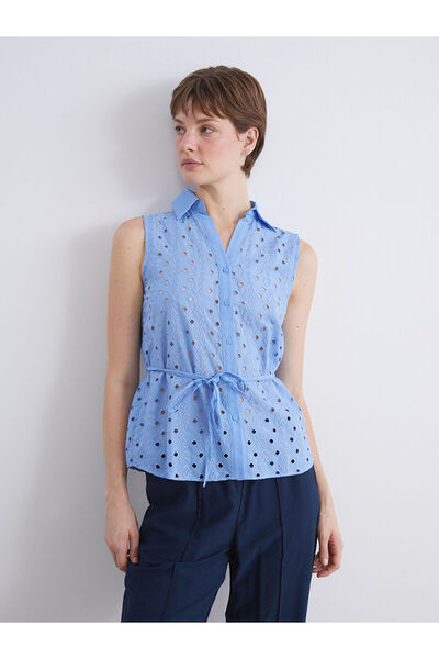 LC Waikiki قميص نسائي مطرز مخرم