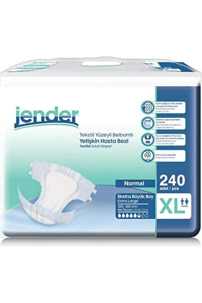 JENDER Bel Bantlı XLarge Hasta Bezi 30x8 paket (240 Adet)