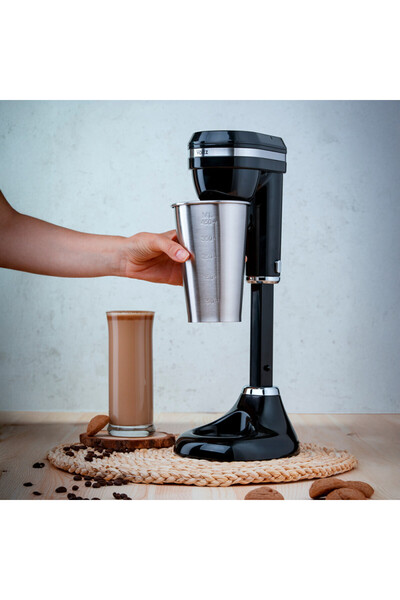 Voltz Frappe mixer Oliver OV51163E, 100W, Stainless steel cup 450 ml, 2 speeds, Steel whisk, Black