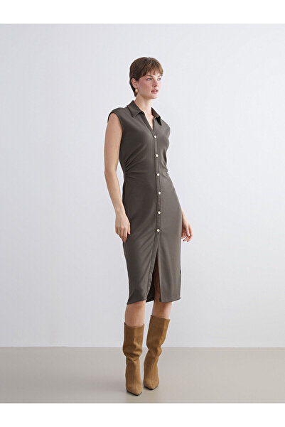 LC Waikiki Peak New Season Gathered Shirt Dress
