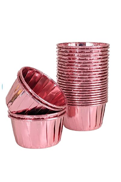 kidspartim Muffin Cake Capsule Rose Gold 25 Pieces