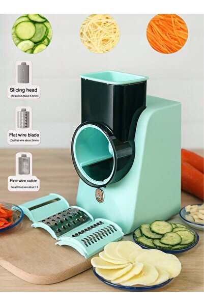LC Electric Vegetable Cutter with 3 Replaceable Blades – Quick and Easy to Use