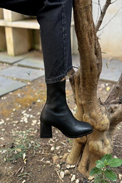 akerler KADIN İTHAL ORİJİNAL SİYAH STREÇ BOT ST65401