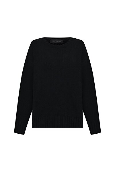 Beauty Omelette Siyah Bisiklet Yaka Kaşmir Kazak