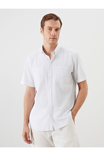 LC Waikiki MG TRENDEN ΕΚΠΛΗΚΤΙΚΕΣ ΠΡΟΣΦΟΡΕΣ Μπλε Ανδρικό Πουκάμισο με Υφή καν...