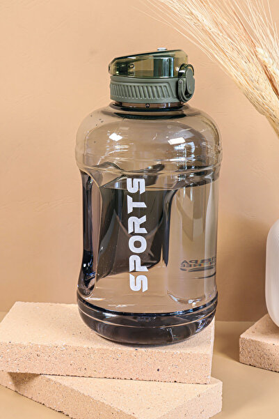 Poomy 2200 ml Suluk 2.2 Litre - Kilitli Kapaklı Geniş Hacimli Matara Yeşil