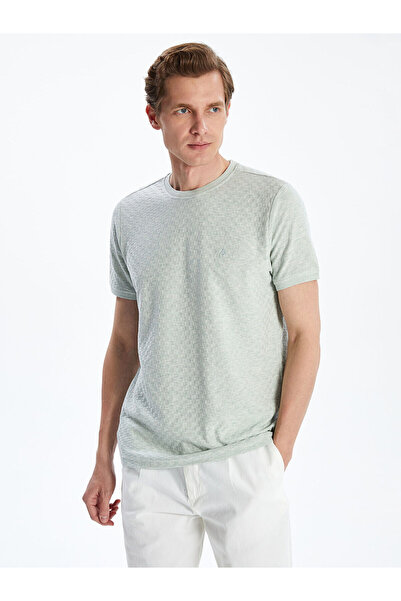 LC Waikiki Nevavm Differential Cut Oval Collar Mercerized Printed Men's T-Shirt