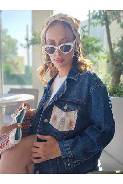 boutich PATCHWORK ÇİÇEK DENİM CEKET – KADIN (TEK ADET & KİŞİYE ÖZEL ÜRETİM)