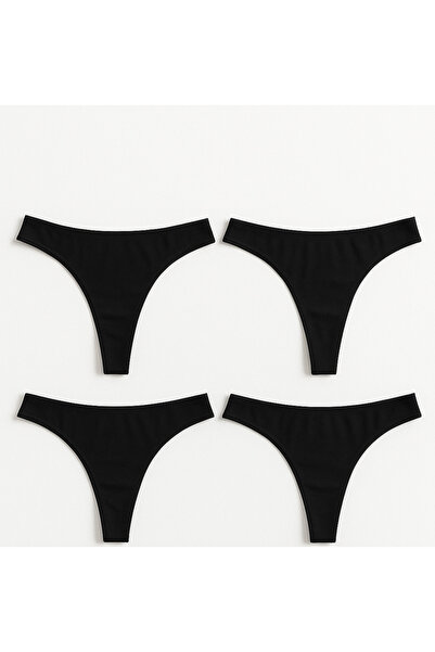 BALDOMERO Γυναικεία εσώρουχα στρινγκ 4 τεμαχίων – Καθημερινά άνετα βαμβακερά