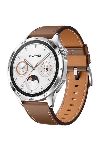 Huawei Smartwatch Watch GT 4, 46mm, Brown Leather Strap