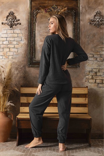 GİYDİNGİYDİN WOMEN'S LONG SLEEVE PAJAMAS SET