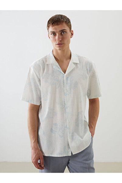 LC Waikiki Ozmarka New Season Regular Fit Short Sleeve Patterned Dobby Men's ...