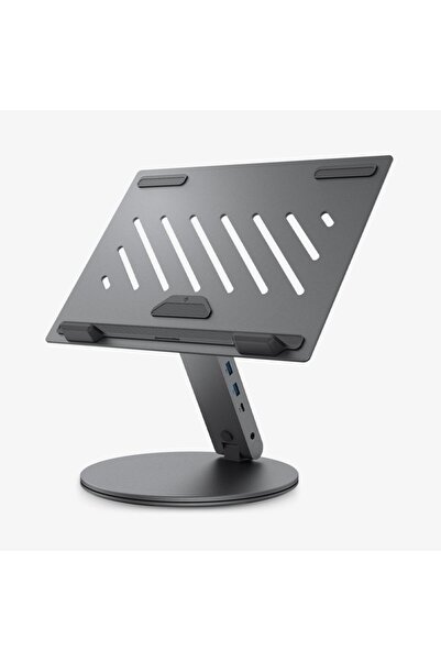 Spigen Laptop / MacBook Adjustable Desk Stand / Multi Hub Multiplexer 6 in 1 Port Ld204H - Amp08885