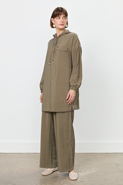 Nihan Pantolon Tunik Modal Takım Haki
