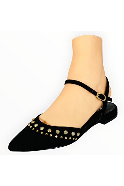 Kurt Geiger London Carvela - Decuped Women's Shoes Black Microfiber with Applied Pearls, Size 36 EU