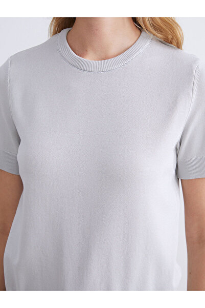 LC Waikiki Gray Crew Neck Women's Knitwear Sweater