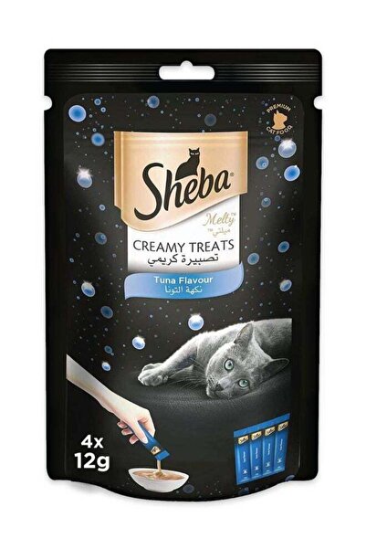 SHEBA حلوى كريمية بنكهة التونة، 4 أكياس، متعددة الألوان، 12 جرامًا