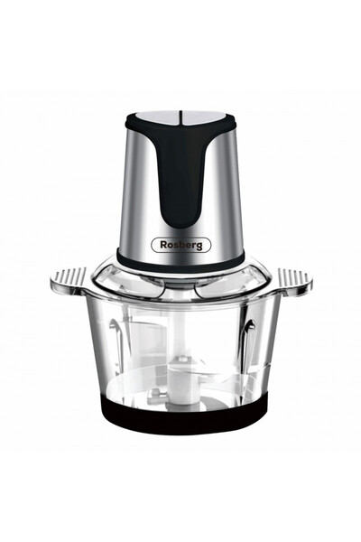 rosberg Tocător R51111D, 400W, 2 litri, Bol de sticlă, 2 viteze, Oțel inoxidabil/negru