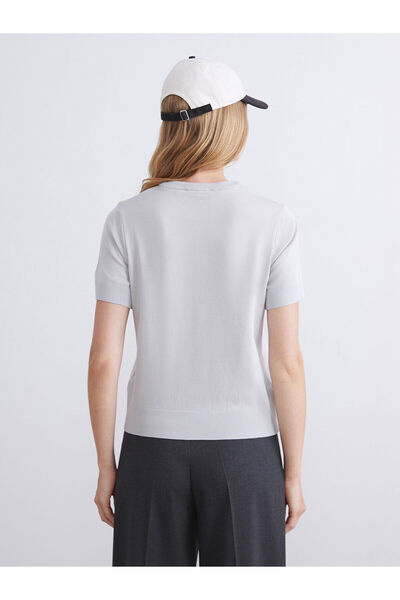 LC Waikiki Gray Crew Neck Women's Knitwear Sweater