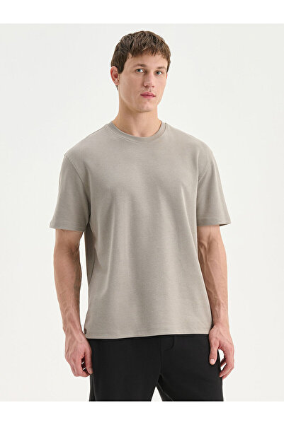 LC Waikiki Men's Gray Crew Neck T-Shirt