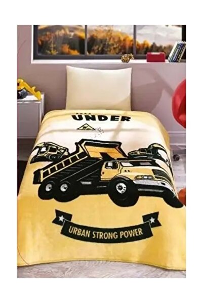 Özdilek Prime Tek Kişilik Battaniye (155x215)-Constraction Sarı