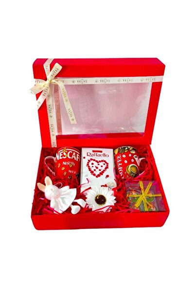 velve Οικογενειακό πακέτο δώρου, 2 με τύπωμα κούπες, πραλίνες, τέσσερα εποχια...