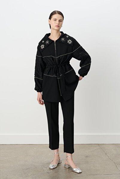 Nihan Taş Detaylı Pantolon Ceket Takım Siyah