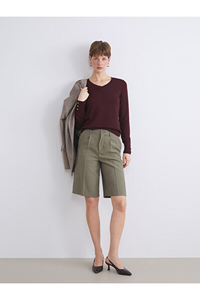 LC Waikiki V Yaka Kadın Triko Kazak