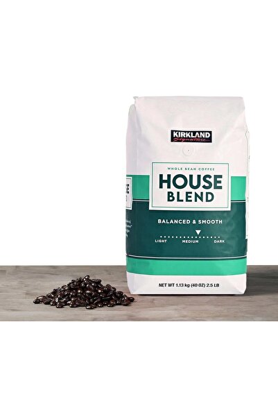 Kirkland Signature مزيج منزلي من حبوب البن الكاملة، تحميص متوسط