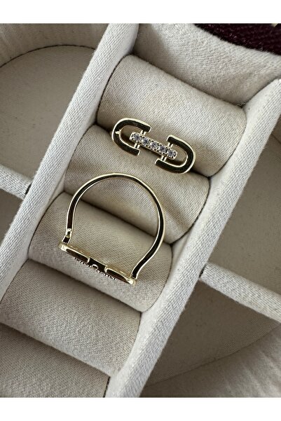 ringbox Gold Taşlı C Model Yüzük