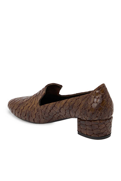 Tergan Vizon Hakiki Deri Kadın Topuklu Ayakkabı - K24S1AY67543-N2P